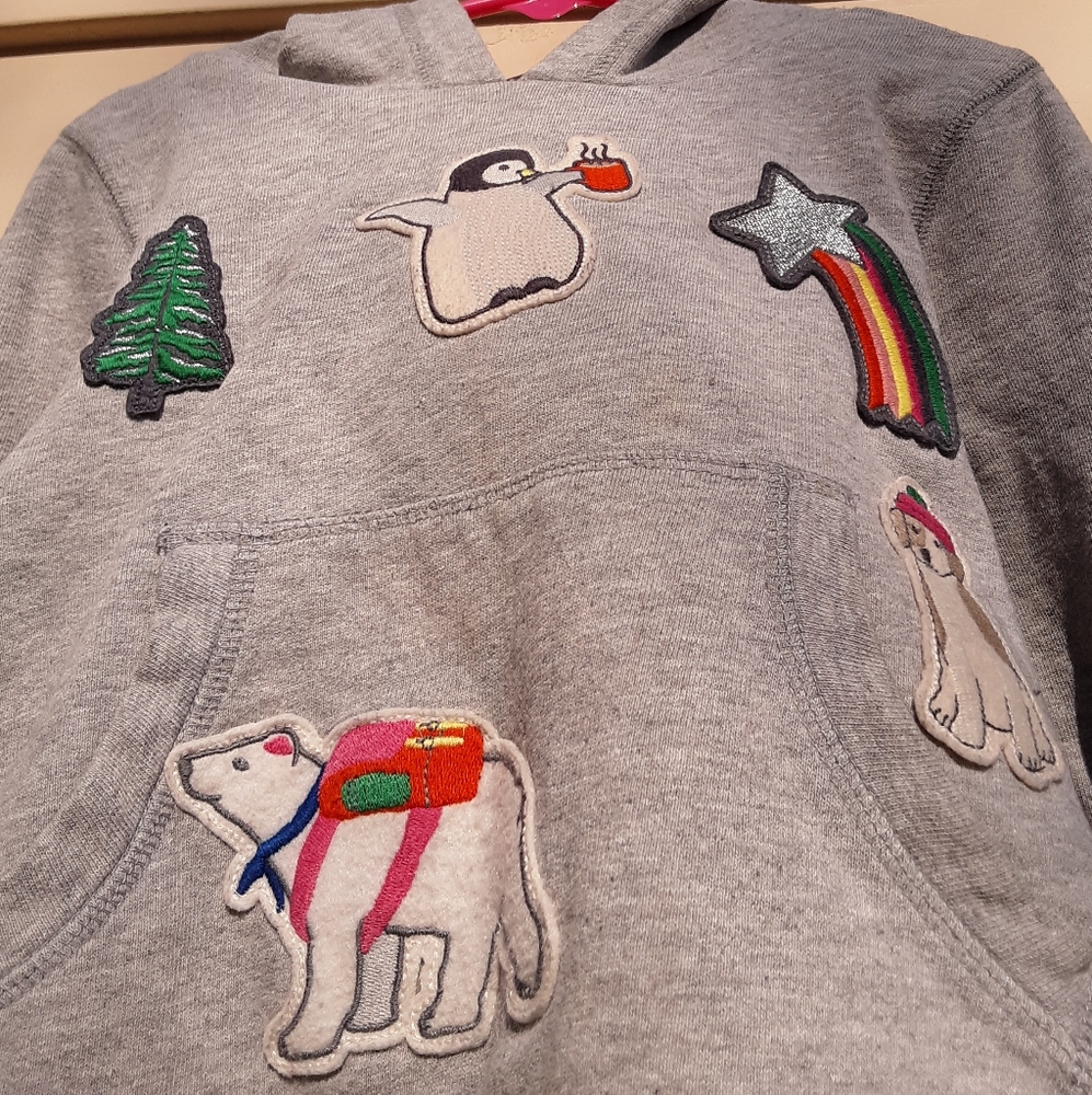 Mini Boden patch hoodie